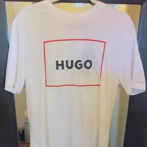 Hugo boss white tee logo